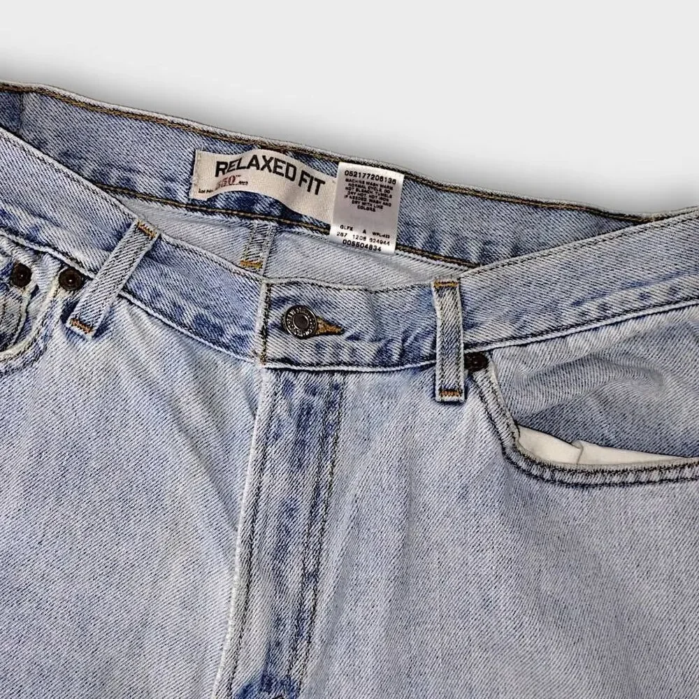 Levis 550 Mens Jeans Sz 34/34  Washed Faded Tapered Leg Relaxed Fit Blue‎ Denim